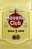 Wandbord - Havana Club Geel -20x30cm
