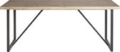 Eettafel Fishbone 160 X 90 Cm - Hout - Grijsbruin  Furn4All | Grijsbruin | 78 x 160 x 90 cm