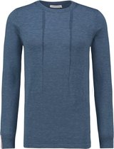 Purewhite -  Heren Slim Fit    Trui  - Blauw - Maat M