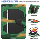 Hoes geschikt voor Apple iPad 10.2 inch 2019 / 2020 hoes / Hoesje - Heavy Duty Case - Camouflage Groen