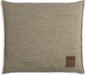 Knit Factory Zoë Sierkussen - Olive Mêlee - 50x50 cm - Inclusief kussenvulling