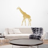 Muursticker Giraffe -  Goud -  78 x 100 cm  -  slaapkamer  woonkamer  dieren - Muursticker4Sale