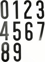 Set zelfklevende cijfers (0 t/m 9) Wit  x  x 60 mm