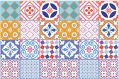 Walplus Klassiek Marokkaanse Kleurrijke Tegelsticker 2 - Multikleur - 15x15 cm - 24 stuks