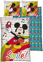 Disney Mickey Mouse Dekbedovertrek - Eenpersoons - 140 x 200 cm - Polyester
