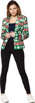 Suitmeister Verkleedblazer Christmas Green Nordic Dames Polyester Mt L