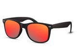 Cwi Zonnebril Wayfarer Unisex Volledig Omrand Zwart/rood