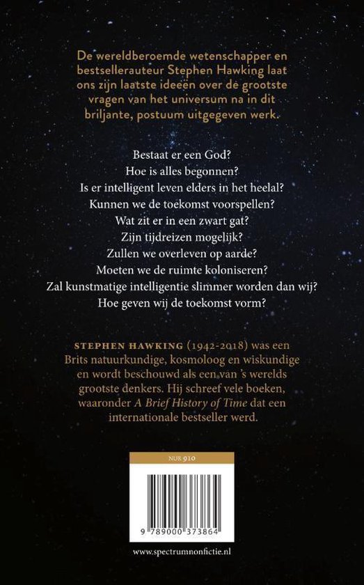 De antwoorden op de grote vragen - Stephen Hawking