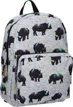 Skooter Funky Zoo Rhino Large Kinderrugzak - 17,6 I - Grijs