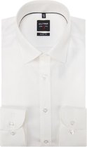 OLYMP Level 5 body fit overhemd - off white twill - Strijkvriendelijk - Boordmaat: 40