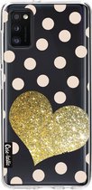 Casetastic Samsung Galaxy A41 (2020) Hoesje - Softcover Hoesje met Design - Glitter Heart Print