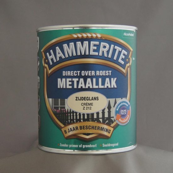 bol.com | Hammerite Metaallak Zijdeglans Creme 0,75L