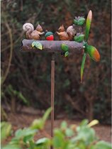 Tuinsteker - Draaimolen eekhoorntjes - 143 cm hoog