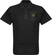 Liverpool Champions Of Europe 2019 Logo Polo - Zwart  - L
