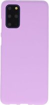 Bestcases Color Telefoonhoesje - Backcover Hoesje - Siliconen Case Back Cover voor Samsung Galaxy S20 Plus - Paars
