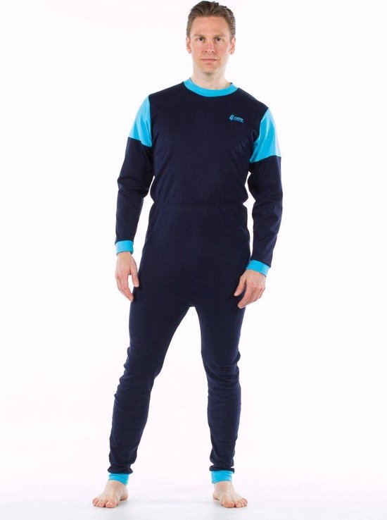 Normann Care Verzorgingsoverall voor dames, korte mouwen, pyjama met lange pijpen en ritssluiting op de rug, bes, XL