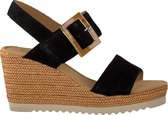 Gabor 795.1 Sandalen - Met Sleehak - Dames - Zwart - Maat 37