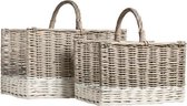 BASKET WILLOW S2 GRY-WHITE W.HANDLE50X35XH30 - 40X28XH25
