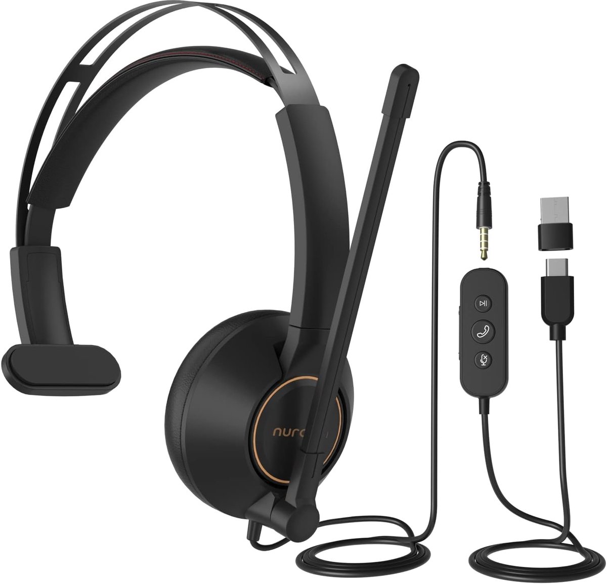 Headset Met Microfoon Voor Laptop - Headset Voor Laptop - Koptelefoon Met Microfoon Voor Laptop