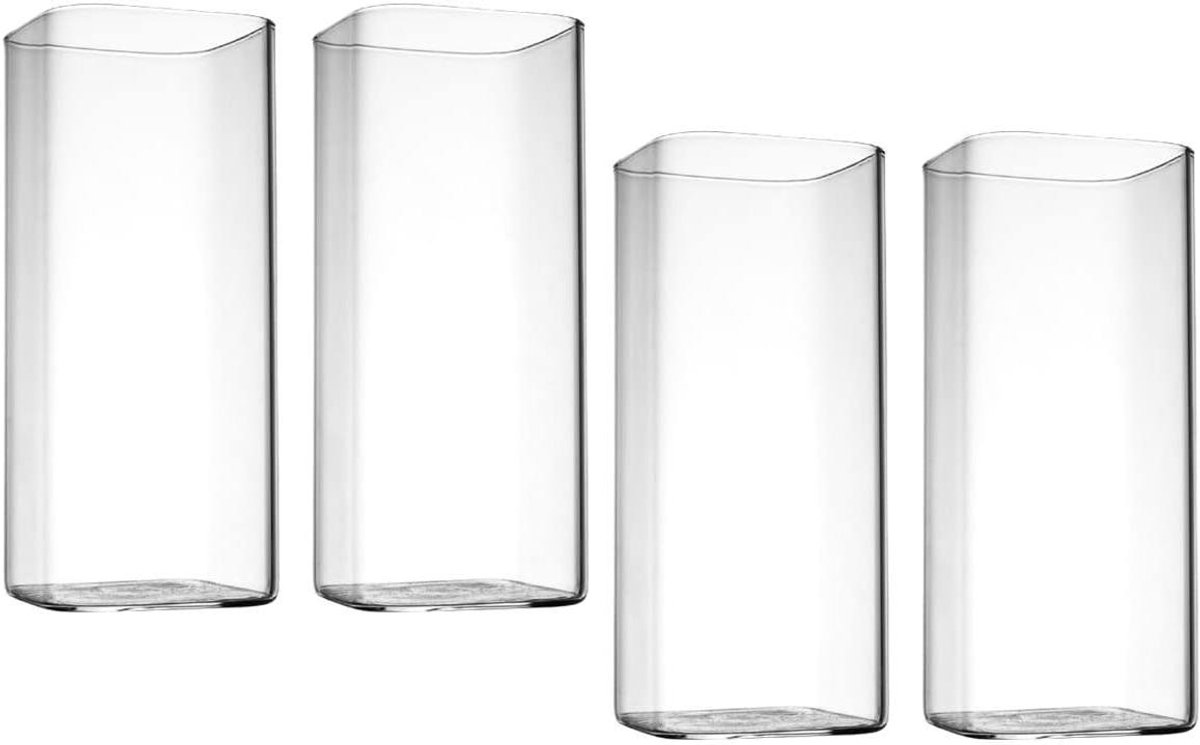 JHubers Goods - 4-delige set elegante drinkglazen voor water, sap, bier en cocktails