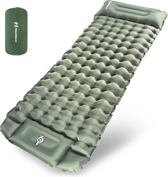 Sportneer Zelfopblazende campingmat, 10 cm dik campingmatras 78 x 30
