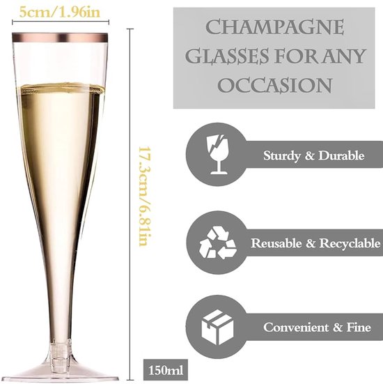 Kunststof champagneglazen 15cl zwart kopen? | De Horeca Bazaar