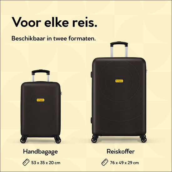 BHPPY Reiskoffer groot 76x49x29cm - Lichtgewicht koffer met 95L inhoud - Reiskoffer met wielen - Veilig cijferslot - Sushi Black