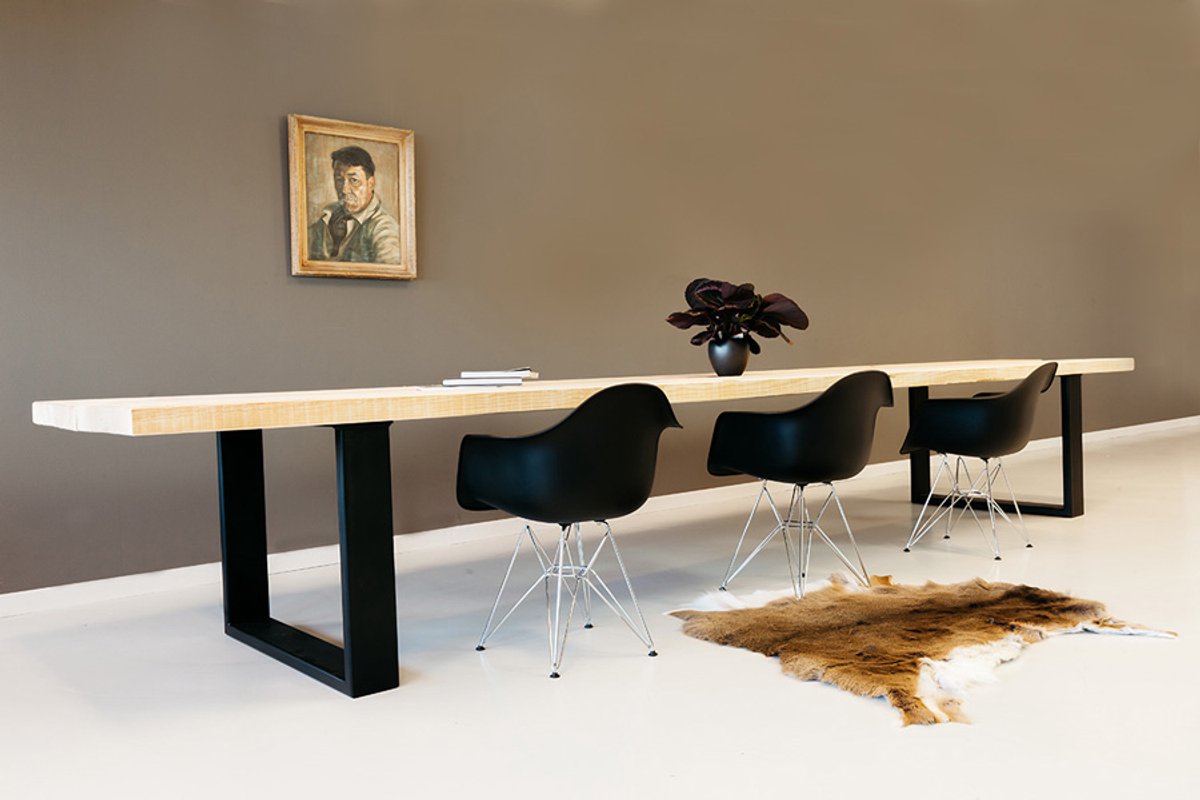Rockwood® Douglas Industriële Tafel 3.00m met onderstel Krachtig 3.00m Naturel