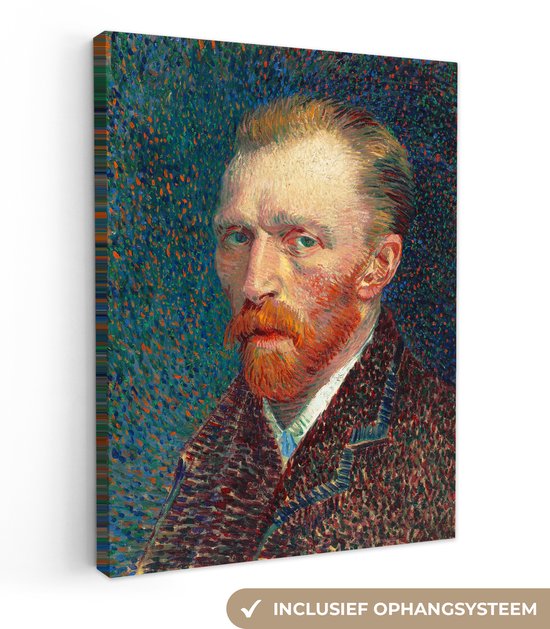 Toile Peinture Autoportrait - Vincent van Gogh - 90x120 cm - Décoration murale
