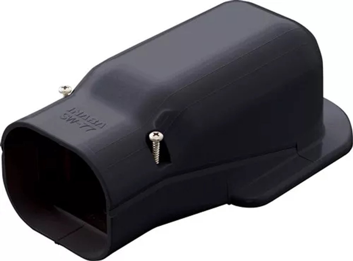 Muurafdekkap PVC Zwart Inaba Denko SW-77-K 75 mm