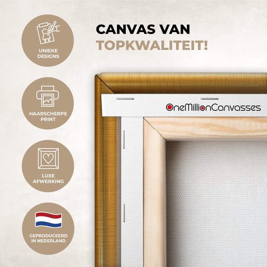 Oeuvre de Peinture sur Toile - Maîtres Anciens - Cadres - Or - 90x60 cm - Art Décoration murale