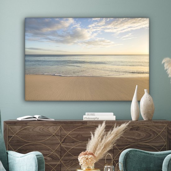 Peintures sur Toile Plage - Water - Nuages - 120x80 cm - Décoration murale