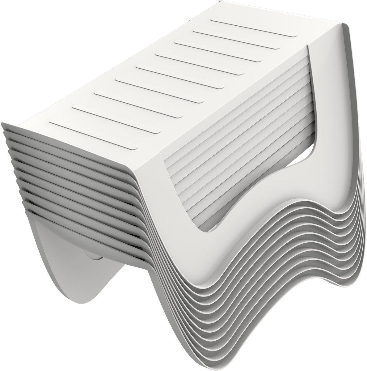 20x Antislip Schoenregalen Schoenuitsparingen Organisator Voor Kast Schoenhouder Stapelbaar Schoenorganisator Dubbellaagse Schoenen Opslag Kist 25x14,5x14cm Schoenstapler Wit