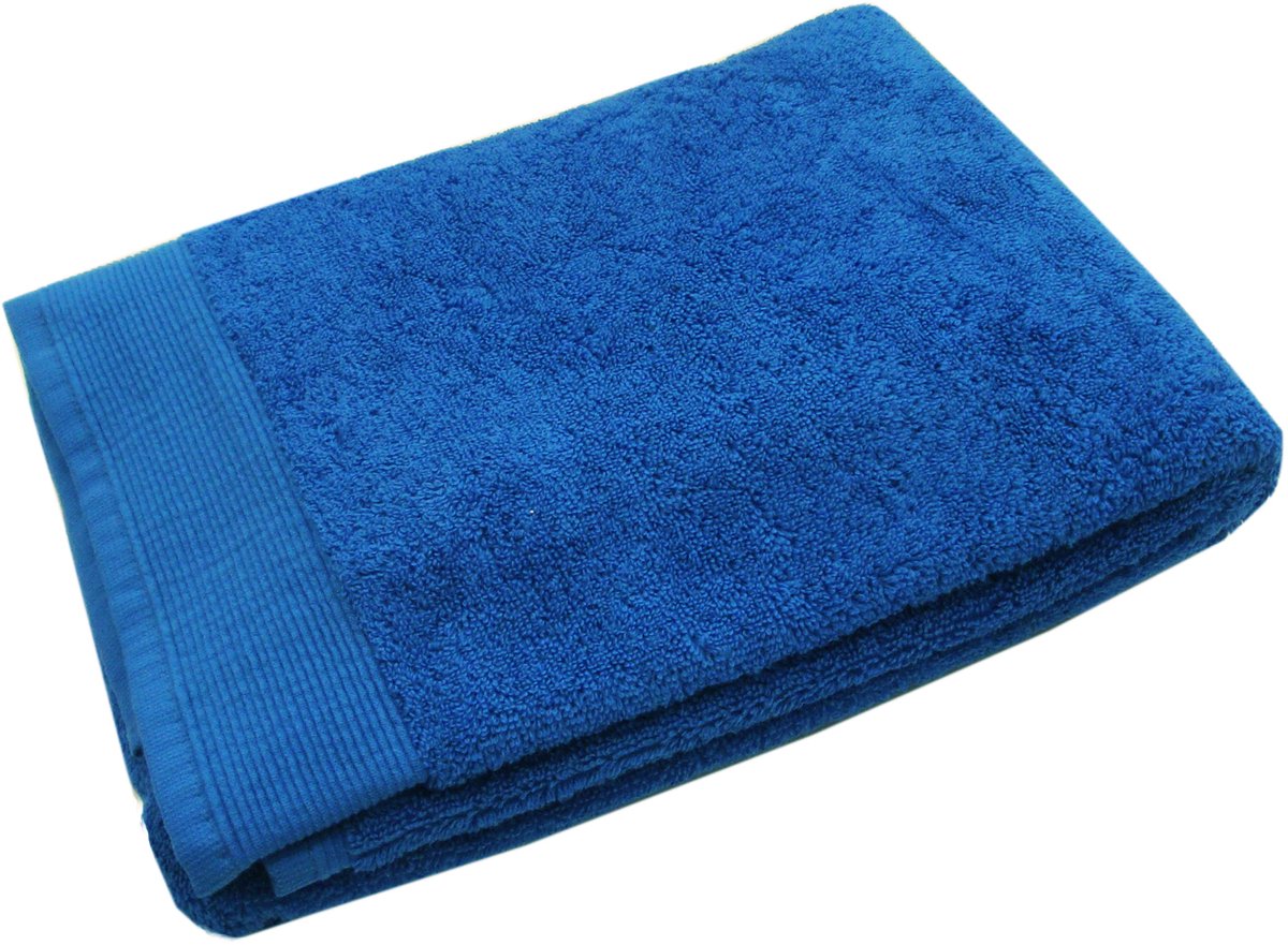 Blanc des Vosges Luxe Badlaken Uni - bleu royal - 70x140 cm - 100% microkatoen - 600 g/m²