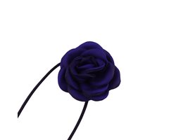 Plux Fashion Roos Choker - Blauw - 3mm/95cm - Sieraden - Choker - Stoffen Choker - Luxe Choker - Sieraden Cadeau - Duurzame Kwaliteit - Kerst - Halloween - Black Friday - Halloween kostuum - Gothic Sieraden - Choker Gothic