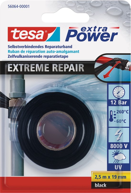 tesa EXTREME REPAIR 56064-00001-00 Reparatietape tesa extra Power Zwart (l x b) 2.5 m x 19 mm 1 stuk(s)