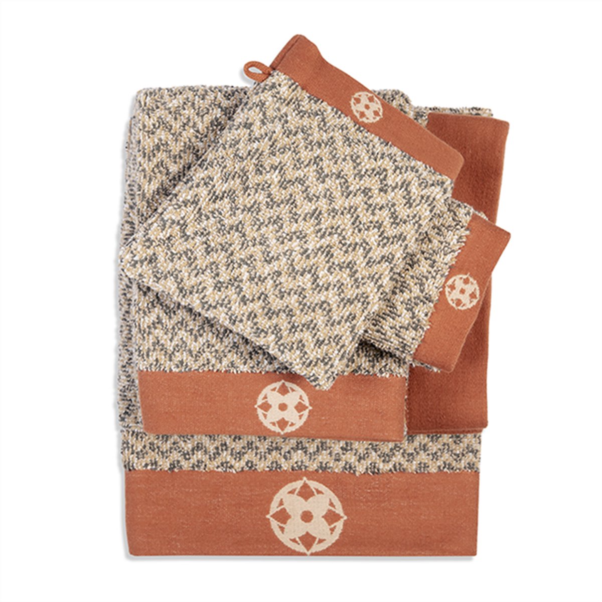 Kayori Kakeyu Handdoek - 50x100 cm - Set van 3 - Groen