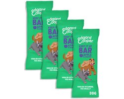 Edgard & Cooper 4x Hondensnack - Appel Keep It Up Bar (4 x 30g reep), Graanvrij, Eiwitrijk vers vlees, vol essentiële aminozuren voor gezonde binnenkant