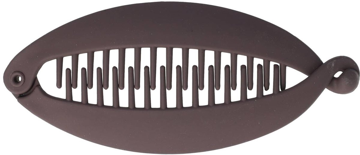Haarsoires Haarspeld Bananenklem 11cm - Staartklem - Basic - Matte Kleur - Donkerbruin - Haarclip - Langwerpige Staart Haarklem - Banana Clip - Hair Clip - Decoratieve Haaraccessoire