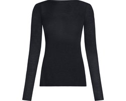 Hunkemöller super soft Boatneck shirt with Cashmere Zwart L