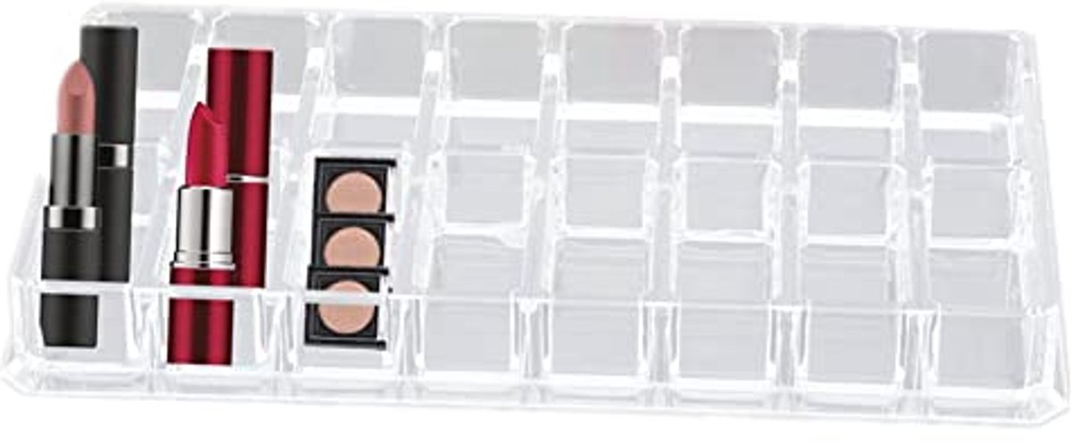 Make-up organizer met 16 rasters - Transparante acryl opbergdoos voor cosmetica
