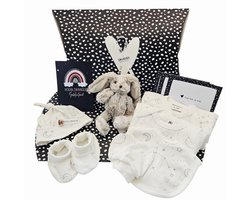 Hoera Zwanger XL geschenkset unisex - cadeau voor aankomende mamma - zwangerschap verwen pakket - baby moeder cadeau - baby geschenk set kleding unisex - 10 in 1 cadeau