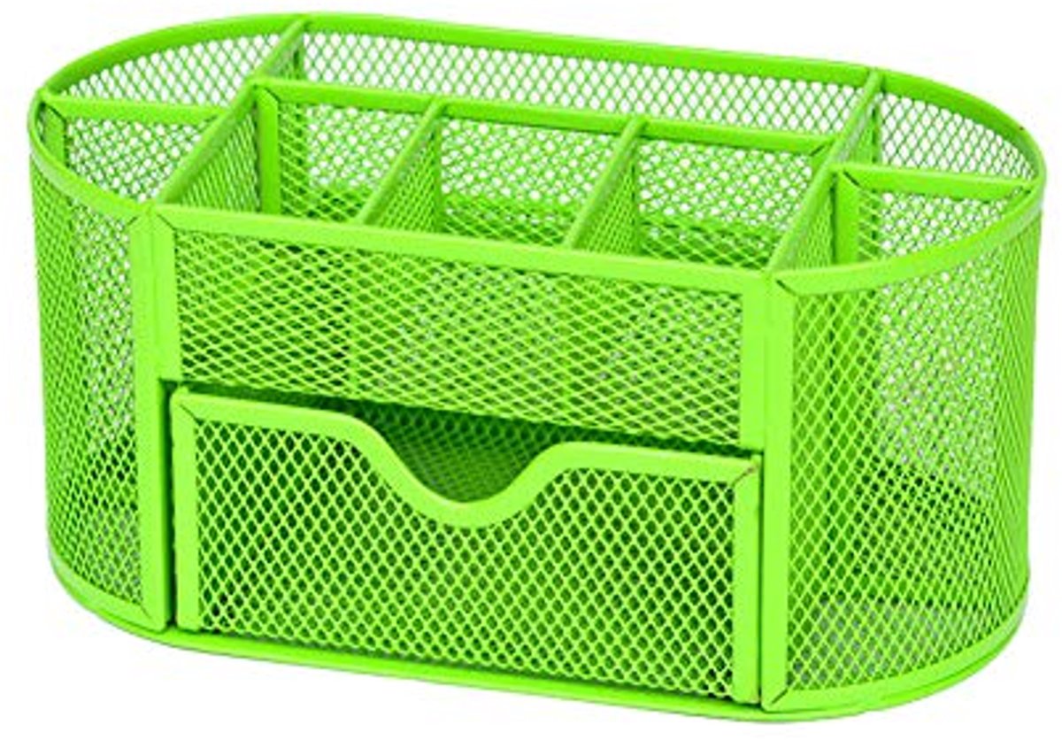 Multifunctionele Bureau Organizer met Lade en Penhouder - Groene Desktop Opbergoplossing