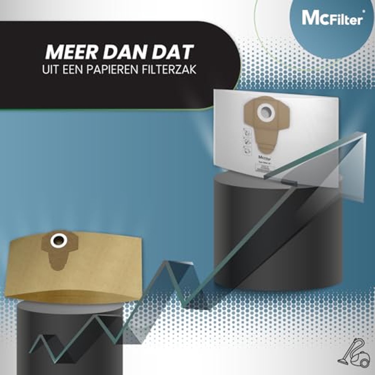 20 Stofzuigerzakken 20L Compatibel voor Alle 20 Liter Stofzuigers voor Nat Gebruik