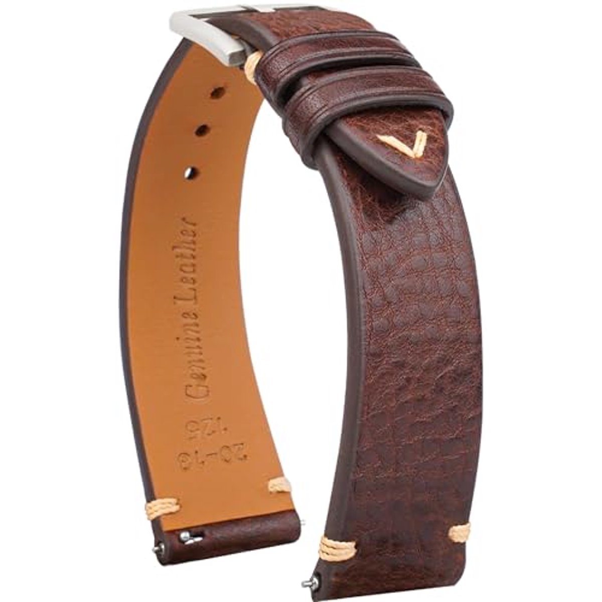 Leren Horlogeband Snelsluiting - Geschikt voor 16-22mm Horloges