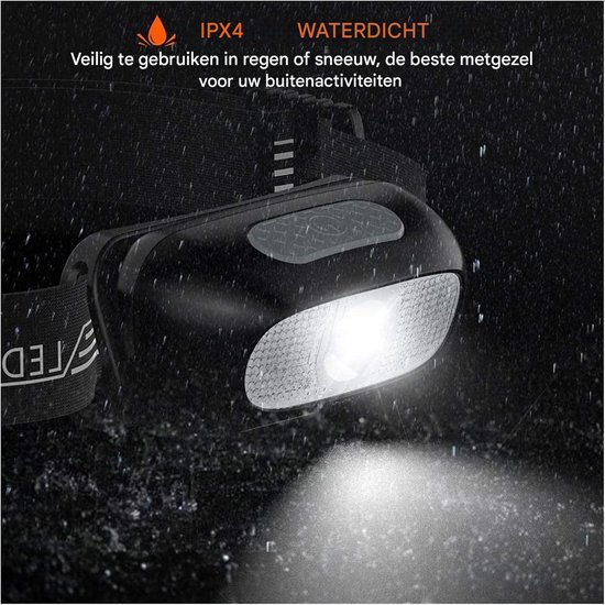 WildTech Headlight LED rechargeable - Headlamp 8 LED - 18000 lumens - 500 meters range - Adjustable Headband - waterproof lightweight for children and adults