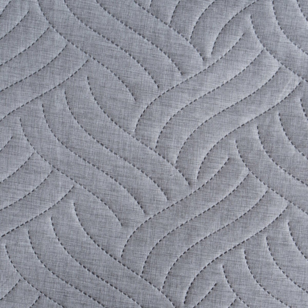 Sierlijke Bedsprei met Linnenstructuur - 170x210 cm Zilver