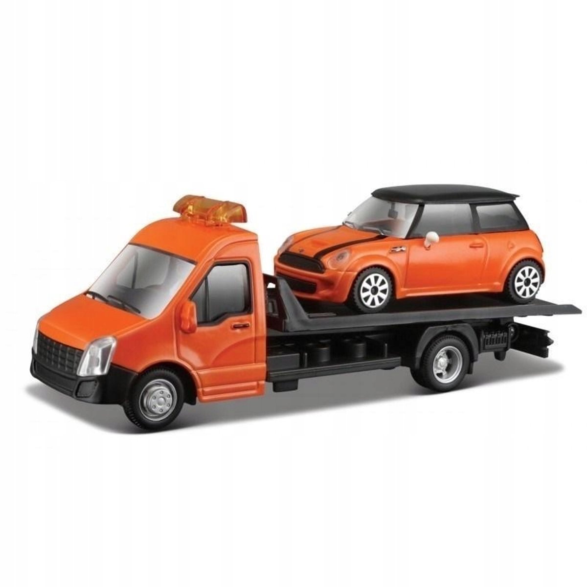 Autotransporter met MINI Cooper Bburago 1:43