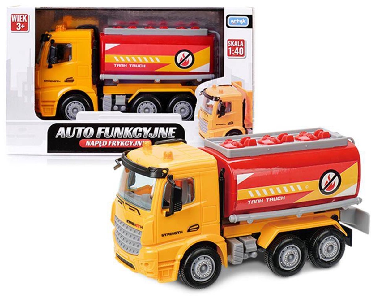 Speelgoed Tankwagen met Frictie - 18cm