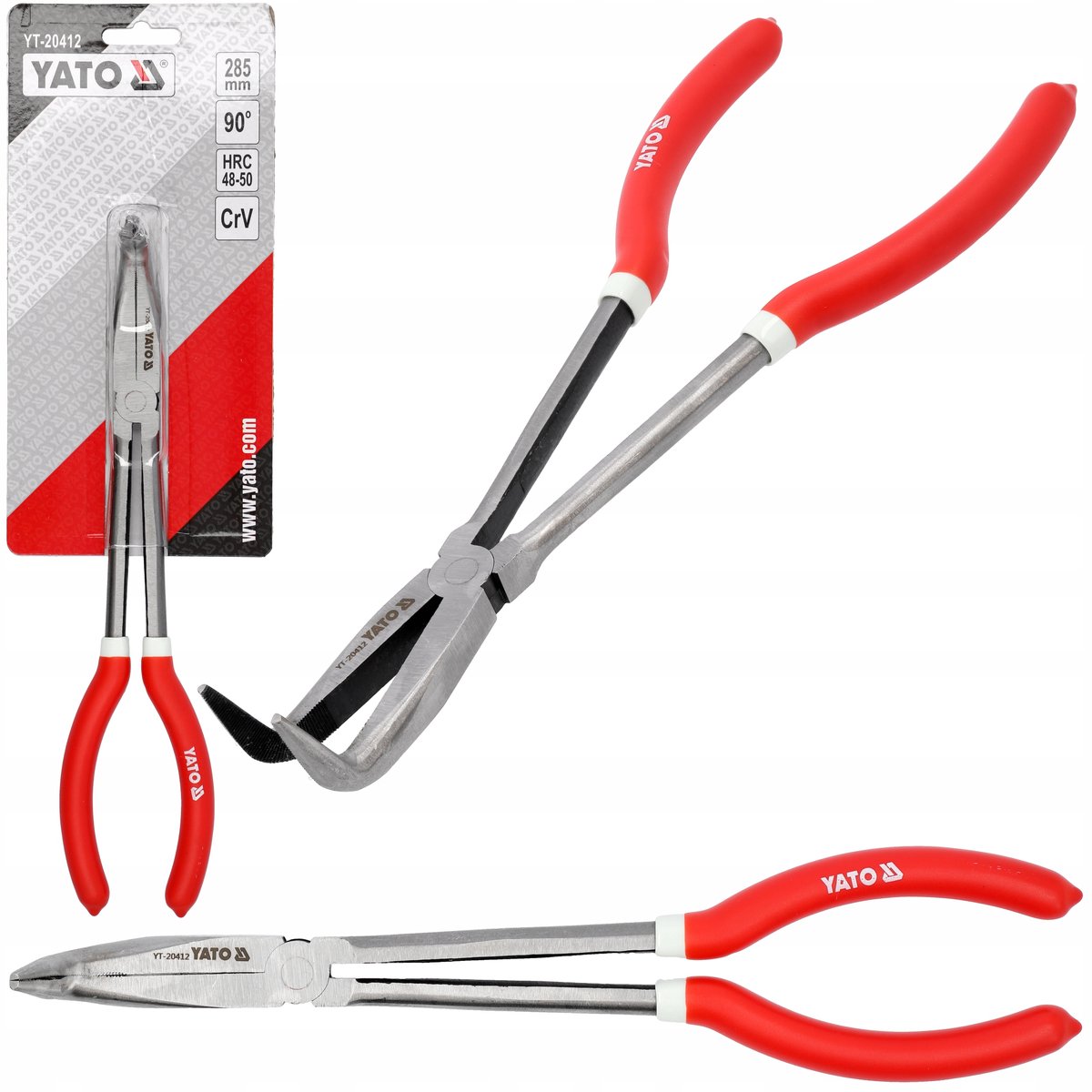 Yato Verlengde Gebogen Tang 285 mm CrV 90°